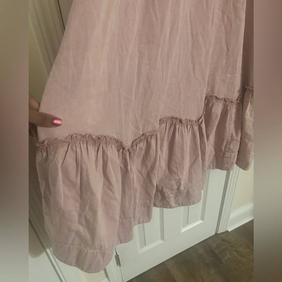 Free People Roucha Denim Maxi Dress In Pale Mauve Size XS - Picture 12 of 16